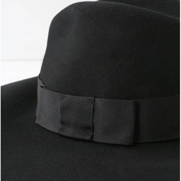 BRIXTON Piper Black Felted Wool Floppy Wide Brim Hat NWT - Picture 5 of 11